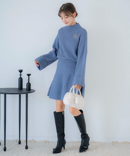 NOELA(ノエラ)の「【WEB限定】ブローチ付きニットセットアップ(ワンピース・レディース・オフホワイト/グレー/ブルー・フリー)」の20枚目の写真