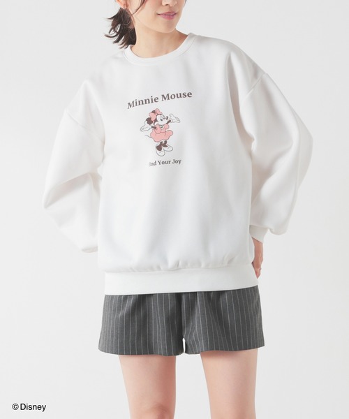 Honeys（ハニーズ）の「【ハニぽか】ディズニー／ゆるトップス（スウェット・レディース・ブラック/ボルドー/ブルー/オフホワイト・S/M/L/LL）」の8枚目の写真