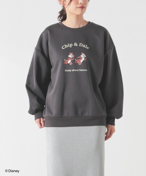 Honeys（ハニーズ）の「【ハニぽか】ディズニー／ゆるトップス（スウェット・レディース・ブラック/ボルドー/ブルー/オフホワイト・S/M/L/LL）」の14枚目の写真