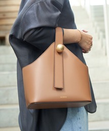 Rouge vif | 【ORSETTO/オルセット】MESEレザーハンドバッグ(ハンドバッグ)