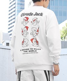 A.T.C in the atticクラウドジャックバックプリントトレーナー