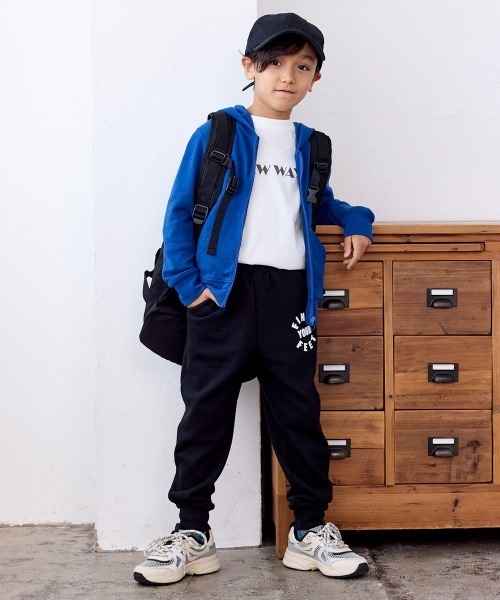 QUNTSTYLE(キュントスタイル)の「裏起毛 ジョガーパンツ(その他パンツ・キッズ・ブラック/カーキ/ネイビー/グレー/ブラック系・100/110/120/130/140/150/160)」の17枚目の写真