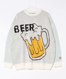 Revo. | YOIDORE -酔いどれ- BEER C/N SWEATER ビール ジャガード ルーズニット(ニット/セーター)