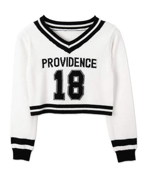 WEGO（ウィゴー）の「WEGO/ナンバリングコンパクトニット（ニット/セーター・レディース・ホワイト/ネイビー・FREE）」の14枚目の写真