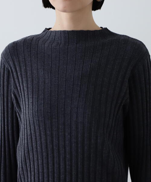 N.（N. Natural Beauty Basic）（エヌエヌナチュラルビューティーベーシック）の「◆フェザーヤーンカフスリブニット（ニット/セーター・レディース・ベージュ/グレー/チャコールグレー・MEDIUM）」の21枚目の写真