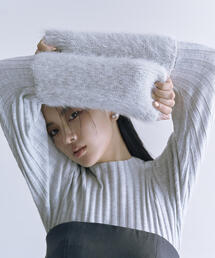 N.（N. Natural Beauty Basic） | ◆フェザーヤーンカフスリブニット(ニット/セーター)