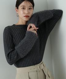 N.（N. Natural Beauty Basic） | ◆フェザーヤーンカフスリブニット(ニット/セーター)