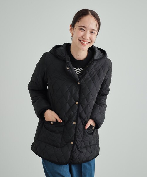 SHOO・LA・RUE（シューラルー）の「【高レビュー/フード取り外し可】大人カジュアルなキルトジャケット（その他アウター・レディース・ブラック/ブラウン系/ベージュ・01/02/03/04）」の12枚目の写真