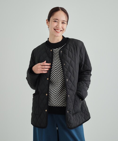 SHOO・LA・RUE（シューラルー）の「【高レビュー/フード取り外し可】大人カジュアルなキルトジャケット（その他アウター・レディース・ブラック/ブラウン系/ベージュ・01/02/03/04）」の15枚目の写真