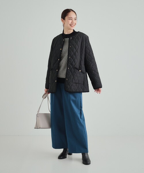 SHOO・LA・RUE（シューラルー）の「【高レビュー/フード取り外し可】大人カジュアルなキルトジャケット（その他アウター・レディース・ブラック/ブラウン系/ベージュ・01/02/03/04）」の17枚目の写真