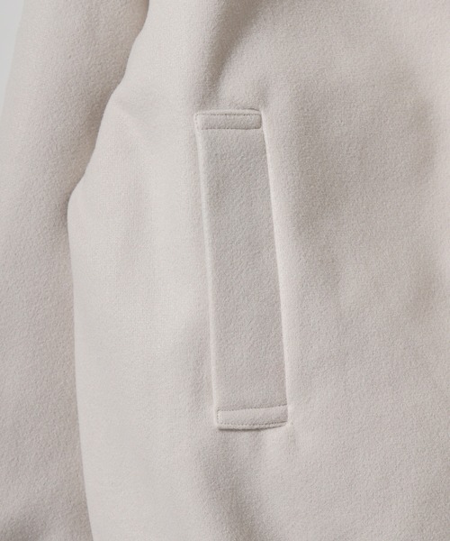 FUNALIVE(ファンアライブ)の「wool-like harrington jacket / ウールライク ハリントンジャケット unisex(ブルゾン・メンズ・ブラック/アイボリー/チャコール/ブラウン/グレー・M/L)」の7枚目の写真