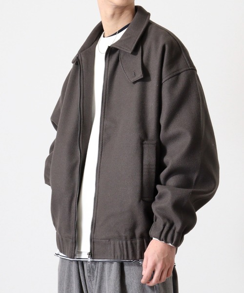 セール】wool-like harrington jacket / ウールライク ハリントン