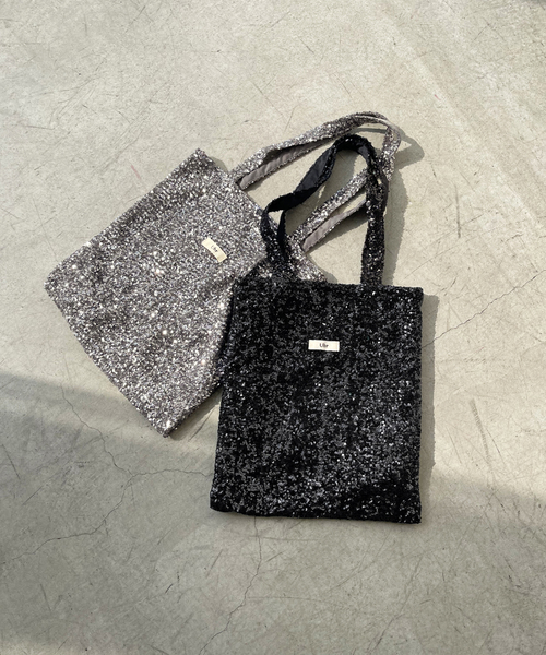 Spick & Span（スピックアンドスパン）の「《WEB限定追加》 Uhr / ウーア Spangle Tote Bag（トートバッグ・レディース・ブラック/シルバー・FREE）」の20枚目の写真
