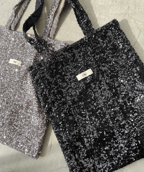 Spick & Span（スピックアンドスパン）の「《WEB限定追加》 Uhr / ウーア Spangle Tote Bag（トートバッグ・レディース・ブラック/シルバー・FREE）」の21枚目の写真