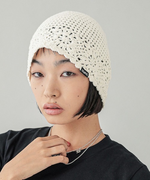 セール】CROCHET BEANIE（ニットキャップ/ビーニー）｜X-girl