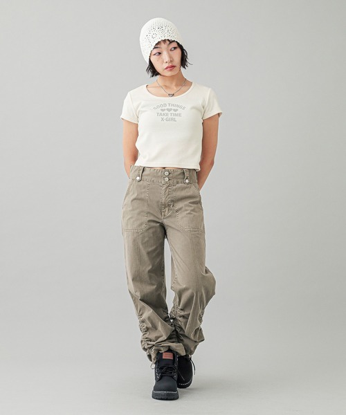 X-girl（エックスガール）の「CROCHET BEANIE（ニットキャップ/ビーニー・レディース・ブラック/ホワイト・ONE SIZE）」の14枚目の写真