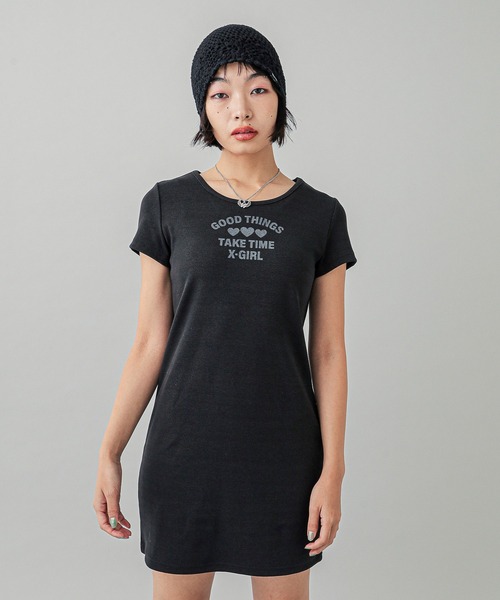 X-girl（エックスガール）の「CROCHET BEANIE（ニットキャップ/ビーニー・レディース・ブラック/ホワイト・ONE SIZE）」の19枚目の写真