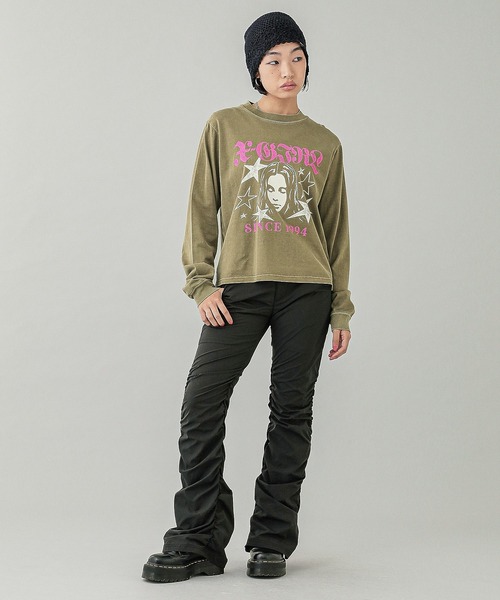 X-girl（エックスガール）の「CROCHET BEANIE（ニットキャップ/ビーニー・レディース・ブラック/ホワイト・ONE SIZE）」の22枚目の写真