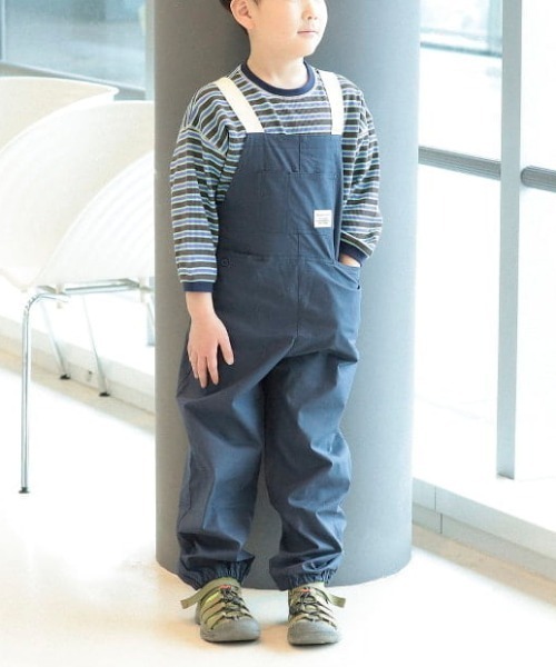 BEAMS mini(ビームスミニ)の「ポケット キャンプ サロペット 2025SS(90~150cm)(サロペット/オーバーオール・キッズ・ネイビー/オリーブ/パープル系その他6・100/90/130/120/150/140/110)」の1枚目の写真