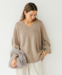 BAYFLOW | [軽くあたたかな着心地]ジーロンラムVネックプルオーバー(ニット/セーター)