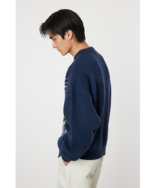 RODEO CROWNS WIDE BOWL（ロデオクラウンズワイドボウル）の「rakugaki JQD ニット（ニット/セーター・メンズ・ブラック/グレー/ネイビー・MEDIUM/LARGE）」の6枚目の写真