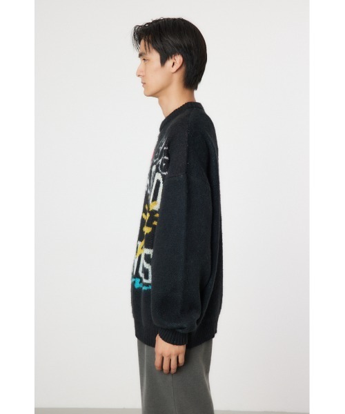 RODEO CROWNS WIDE BOWL（ロデオクラウンズワイドボウル）の「rakugaki JQD ニット（ニット/セーター・メンズ・ブラック/グレー/ネイビー・MEDIUM/LARGE）」の16枚目の写真