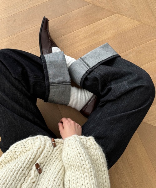 ロールアップハイウエストデニムパンツ（デニムパンツ）｜CANAL JEAN（キャナルジーン）