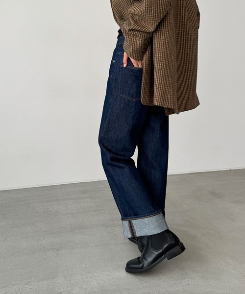 ロールアップハイウエストデニムパンツ（デニムパンツ）｜CANAL JEAN（キャナルジーン）