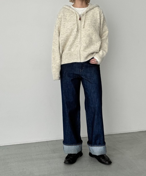 ロールアップハイウエストデニムパンツ（デニムパンツ）｜CANAL JEAN（キャナルジーン）