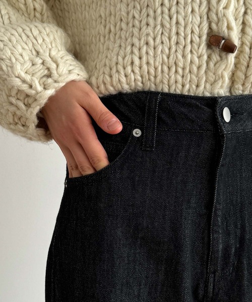 ロールアップハイウエストデニムパンツ（デニムパンツ）｜CANAL JEAN（キャナルジーン）
