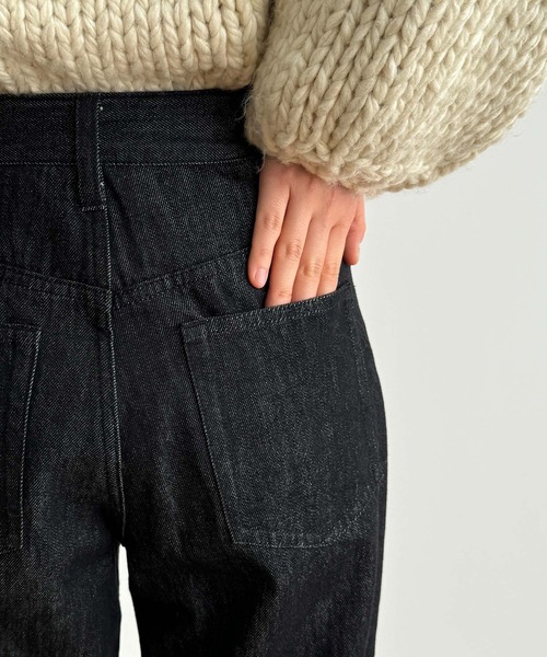 ロールアップハイウエストデニムパンツ（デニムパンツ）｜CANAL JEAN（キャナルジーン）