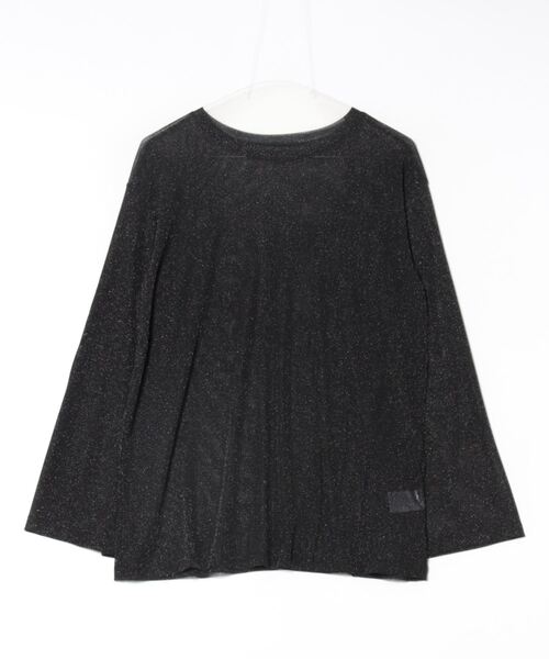 STYLEBLOCK（スタイルブロック）の「メタリックカットソーオーバーサイズロンT（Tシャツ/カットソー・レディース・ラベンダー/グレー/ライトブルー/ブラック/アイボリー/レッド/ホワイト・M）」の4枚目の写真