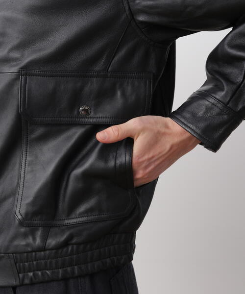 MANASTASH（マナスタッシュ）の「MANASTASH/マナスタッシュ/LEATHER MOTOR BLOUSON/レザーモーターブルゾン（ブルゾン・メンズ・ブラック・M/L/XL）」の22枚目の写真