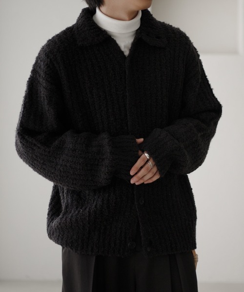 epnok(エプノック)の「スタンドネックニットカーデ(ニット/セーター・メンズ・グレー/ブラック・SMALL/MEDIUM/LARGE)」の22枚目の写真