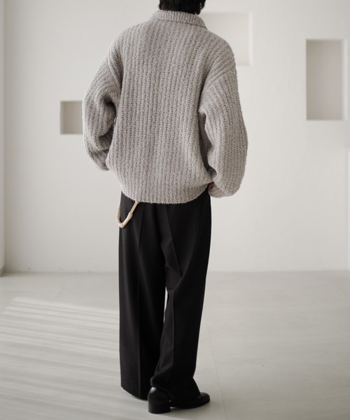 epnok(エプノック)の「スタンドネックニットカーデ(ニット/セーター・メンズ・グレー/ブラック・SMALL/MEDIUM/LARGE)」の11枚目の写真