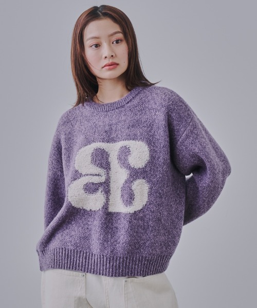 bita.(ビタ)の「ミックスカラーブークレロゴニット(ニット/セーター・レディース・ピンク/チャコールグレー/ブルー・FREE)」の3枚目の写真