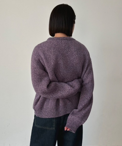 bita.(ビタ)の「ミックスカラーブークレロゴニット(ニット/セーター・レディース・ピンク/チャコールグレー/ブルー・FREE)」の4枚目の写真