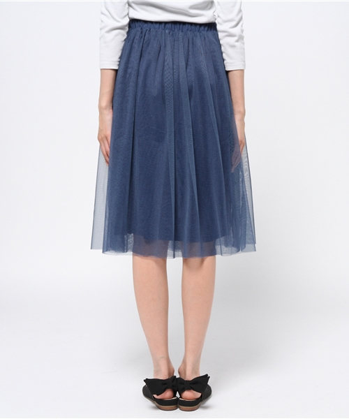 earth music&ecology（アースミュージックアンドエコロジー）の「デニムライクチュールミディスカート（スカート・レディース・インディゴブルー・FREE）」の6枚目の写真