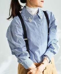 ビジューカラーシャツ