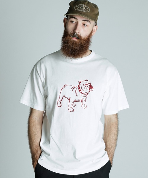Schott/ショット/PIGMENT T-SHIRT FLOCKY BULLDOG/ピグメント Tシャツ