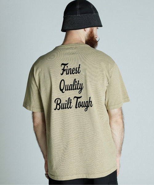 Schott(ショット)の「Schott/ショット/PIGMENT T-SHIRT FLOCKY BULLDOG/ピグメント Tシャツ フロッキーブルドッグ(Tシャツ/カットソー・メンズ・ホワイト/ブラック/ベージュ・XL/L/M/2XL)」の8枚目の写真