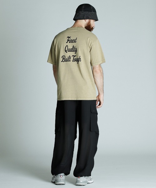 Schott(ショット)の「Schott/ショット/PIGMENT T-SHIRT FLOCKY BULLDOG/ピグメント Tシャツ フロッキーブルドッグ(Tシャツ/カットソー・メンズ・ホワイト/ブラック/ベージュ・XL/L/M/2XL)」の10枚目の写真