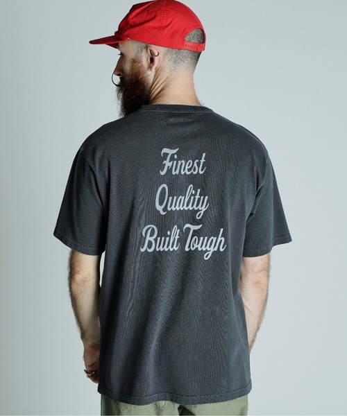 Schott(ショット)の「Schott/ショット/PIGMENT T-SHIRT FLOCKY BULLDOG/ピグメント Tシャツ フロッキーブルドッグ(Tシャツ/カットソー・メンズ・ホワイト/ブラック/ベージュ・XL/L/M/2XL)」の11枚目の写真