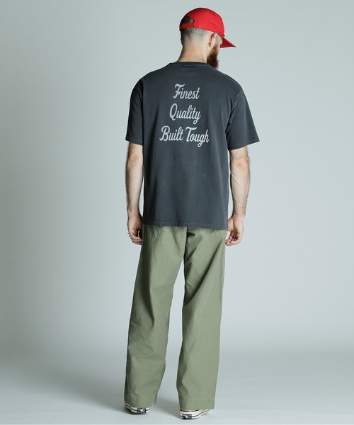 Schott(ショット)の「Schott/ショット/PIGMENT T-SHIRT FLOCKY BULLDOG/ピグメント Tシャツ フロッキーブルドッグ(Tシャツ/カットソー・メンズ・ホワイト/ブラック/ベージュ・XL/L/M/2XL)」の12枚目の写真