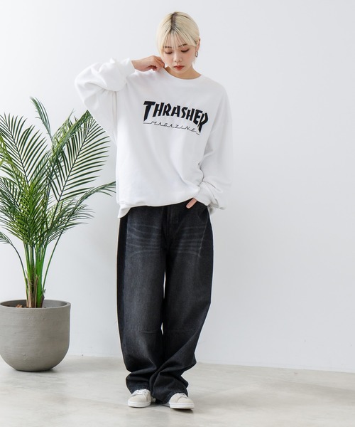 THRASHER(スラッシャー)の「【THRASHER/スラッシャー】ヘビーウェイト マガジンロゴ スペードオースロゴ クルーネック スウェット LOGO CREW SWEAT(スウェット・メンズ・グレー系その他/ホワイト系その他/ブラック系その他2/グレー系その他2/ブラック系その他/ホワイト系その他2・LARGE/MEDIUM)」の8枚目の写真
