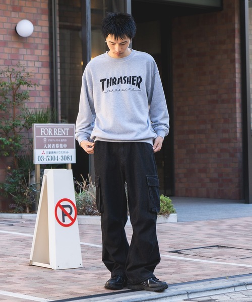 THRASHER(スラッシャー)の「【THRASHER/スラッシャー】ヘビーウェイト マガジンロゴ スペードオースロゴ クルーネック スウェット LOGO CREW SWEAT(スウェット・メンズ・グレー系その他/ホワイト系その他/ブラック系その他2/グレー系その他2/ブラック系その他/ホワイト系その他2・LARGE/MEDIUM)」の17枚目の写真