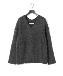 MIDIUMISOLID for Ladies ローゲージVネックプルオーバー