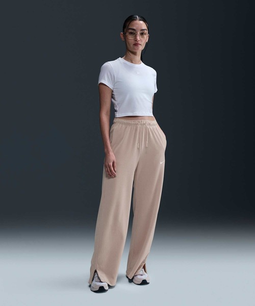【NIKE】ナイキ レディース ベロア ハイウエストワイドパンツ NIKE】ナイキ レディース ベロア ハイウエストワイドパンツ