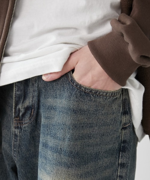 WEGO（ウィゴー）の「WEGO/パラシュートデニムパンツ（デニムパンツ・メンズ・スカイブルー/ブラック系3・FREE）」の22枚目の写真