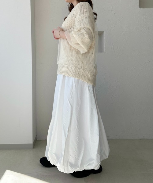 apres jour clair（アプレジュールクレア）の「【apres jour clair】チュールシアーニット【ZOZOTOWN限定アイテム】（ニット/セーター・レディース・アイボリー/ピンクベージュ/グレー・フリー/X-LARGE）」の8枚目の写真
